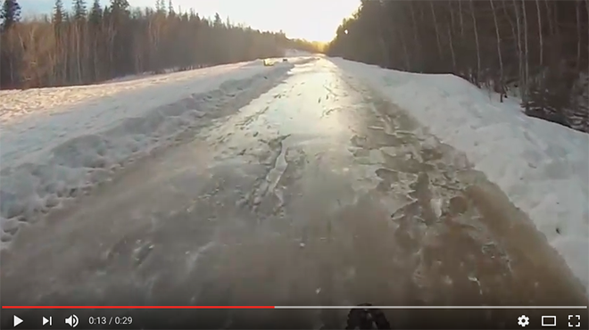 Winter Biking in MacKinnon Ravine