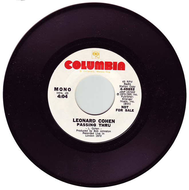 Leonard Cohen 45rpm - Passing Thru