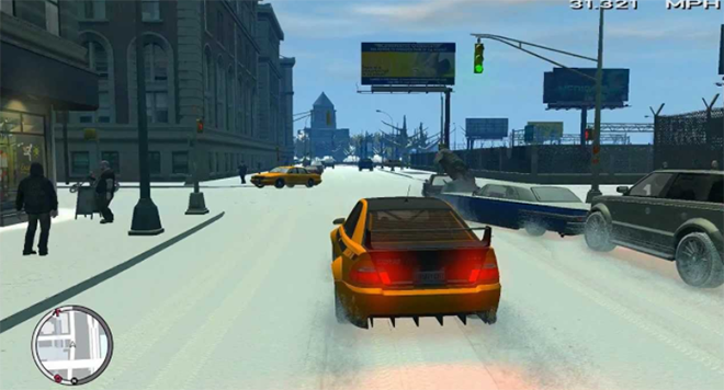 Grand Theft Auto in Winter