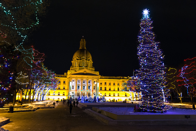 Alberta Legislature Winter Lights