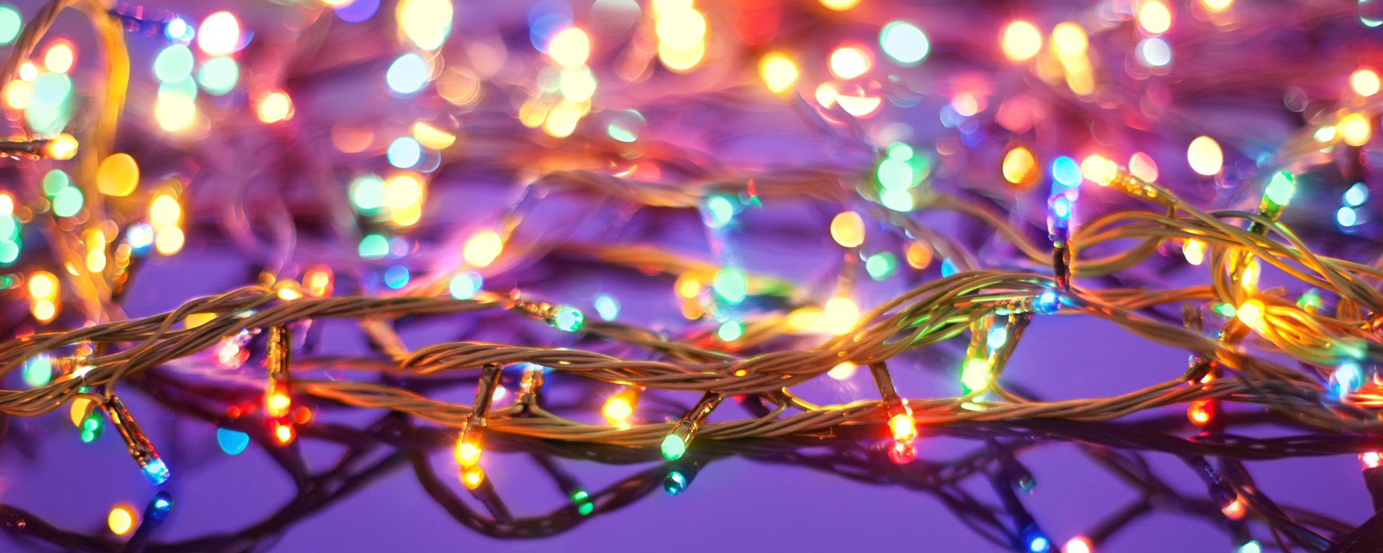 Colourful christmas lights