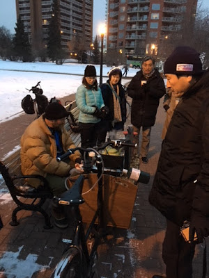 Edmonton's "Handlebarista"